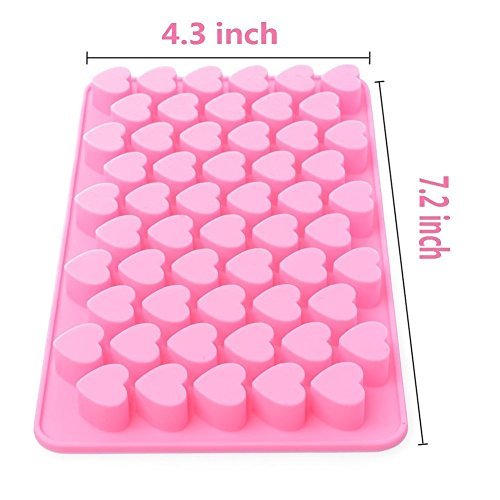 ColorMax Mini Heart Shape Silicone Ice Cube / Chocolate Mold Pink