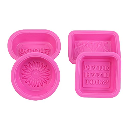 HeroNeo® 4pcs Silicone 100% Hand Made Soap Candle Cake Chocolate Mold Craft DIY Mould