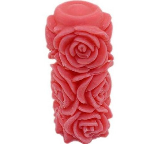 Allforhome Cylinder Silicone Roses Candle or Soap Mold