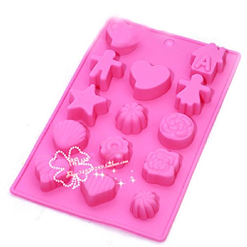 ELENXS Continuous 14 Flower Silicone Mold Cake Cookie Jelly Chocolate Muffin Baking Bakeware Diy Mould Mold